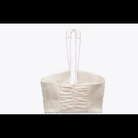 NEVER WORN Zara crop top pink, cream, ballet slipper pink. XS - Picture 3 of 3